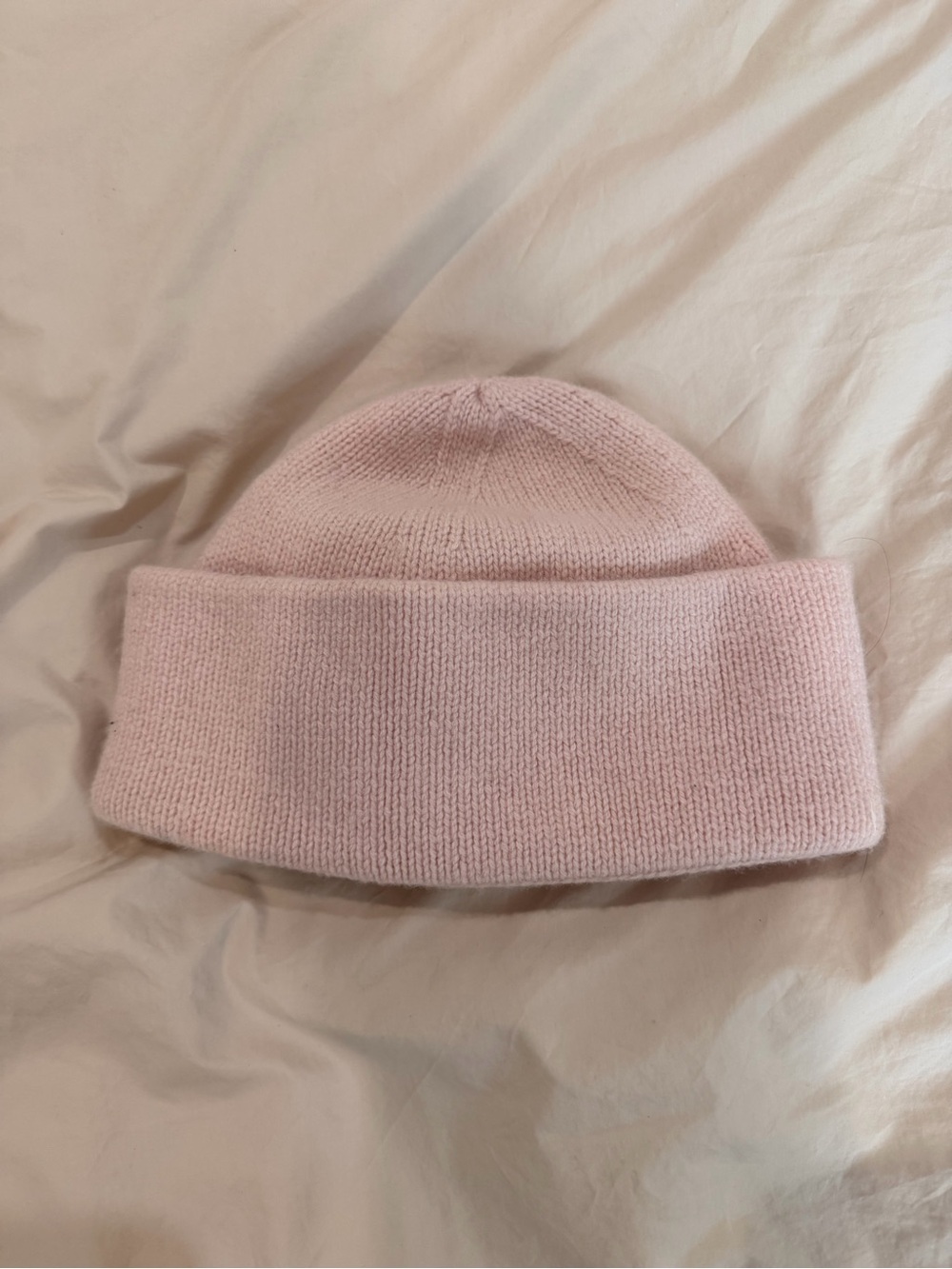 Everlane Blush Pink Knit Cuffed Beanie